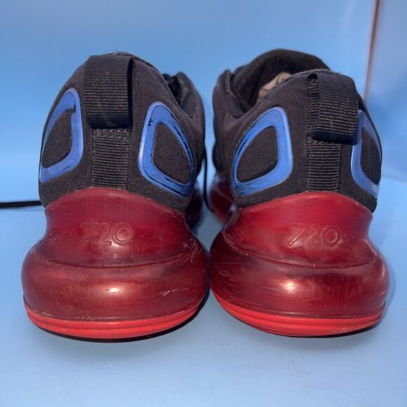 Nike Air Max 720 Black Red Blue Size Men 7 Running Shoe AQ3196-009 Women’s 8.5 - Picture 2 of 12